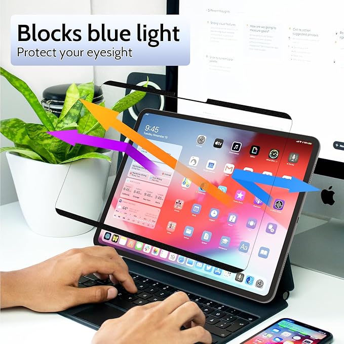 2 Pack Magnetic Paperfilm for iPad Pro 13 Inch 7th (2024, M4), Feel Like Writing Drawing On Paper, Matte Removable Anti Glare Fingerprint Screen Protector Blue Light Filter