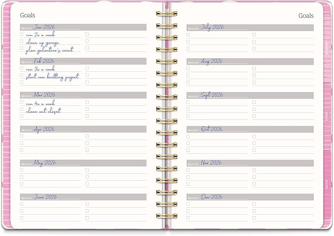 Orange Circle Studio Undated Tri-Tab Academic Planner 2026, Darling Dots, Daily Notebook Journal, Cute Weekly and Monthly Calendar with Pocket, Stickers, Lined Pages for To Do lists and Planning