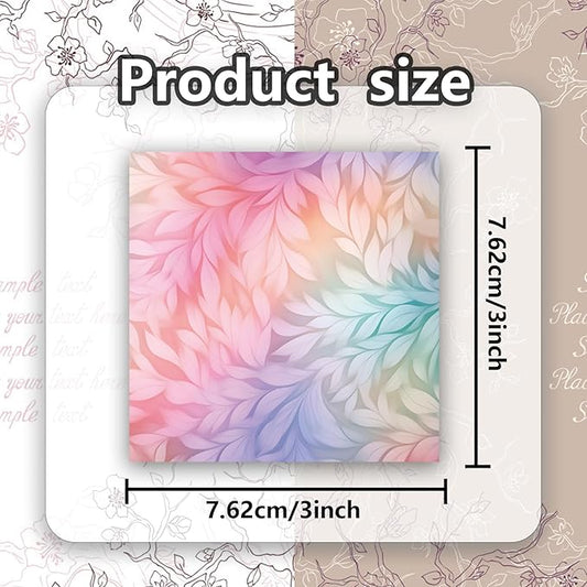 9 Dreamy Pastel Gradient Sticky Notes - Self-Adhesive Note Pads & Memo Notes for School, Office, Home Supplies - Students & Teachers Gift