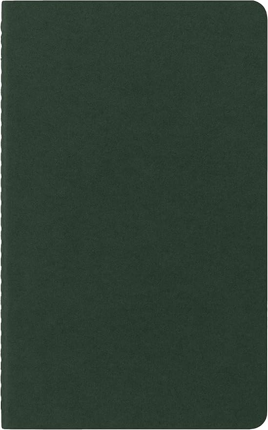 Moleskine Cahier Journal, Soft Cover, Large (5" x 8.25") Ruled/Lined, Black, 80 Pages (Set of 3)