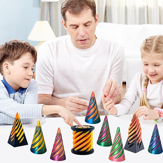 3 Packs Impossible Cone,Spiral Cone Fidget Toy,Impossible Cones passthrough Impossible Pyramid for Relaxing,Spiral Fidget Toy passthrough Impossible Cone,Birthday for Adults & Kids Adults & Kids