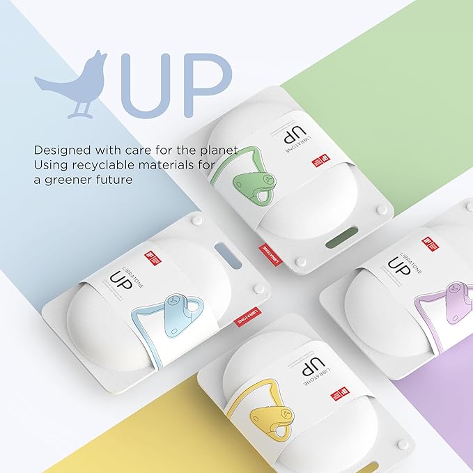 Libratone UP Open Ear Bluetooth Headphones, Weight only 23.5g, dust and Water Resistant, up to 8 Hours of Battery Life, Premium Sound for Workouts and Sports, Dual-mic AI Clear Calls (Yellow)