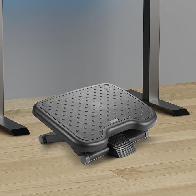 DXRacer Ergonomic Adjustable Desk Foot Rest, Foot Stools Footrest for Under Office Desk (Classic)