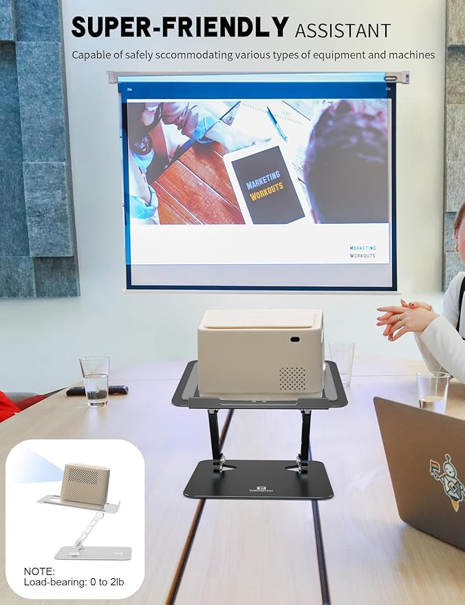 Laptop Stand Adjustable Laptop Holder for Desk, Foldable Laptop Riser Portable Computer Stand Compatible with MacBook, Lenovo, HP and All Laptops up to 15.6 inches Black