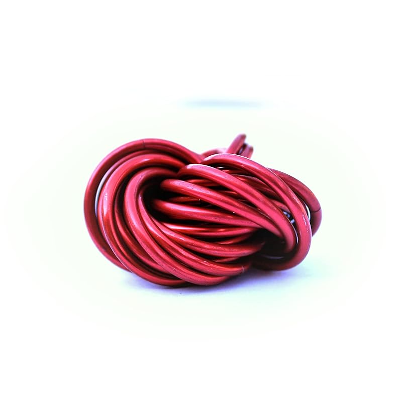 Möbii Fidget Ball (Solid Color): Quiet Mobius ADHD Anxiety Stim Stress Relief Toy Tool for Home Travel Office or Desk (Medium, Full, Ruby)