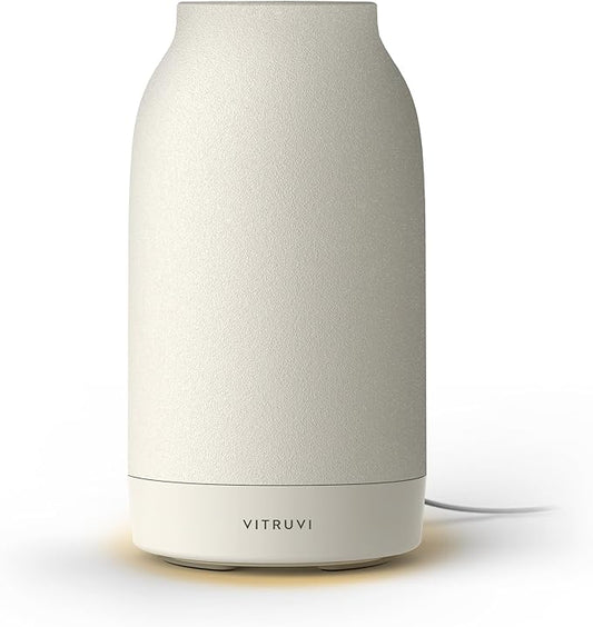 Vitruvi Air Waterless Diffuser for Home, 1500 Sq Ft Coverage | Diffusers for Home, Oil Diffuser, Housewarming Gift, Ceramic Finish, 5 Adjustable Scent Strengths | White