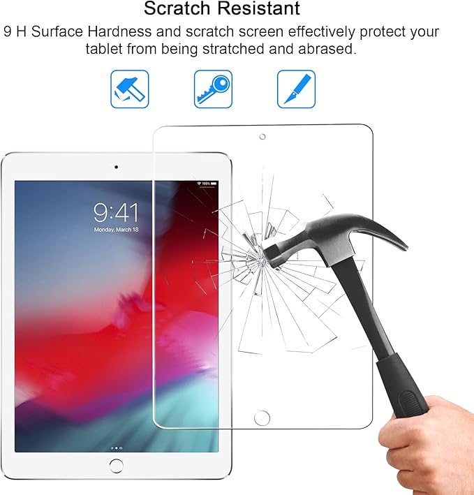 SIBEITU Screen Protector for iPad Mini 5/4th Generation, 9H HardnessTempered Glass Film Guard 7.9 inch (2 Pack)