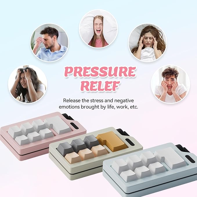 Keyboard Fidget Clicker Toy for Adults, Fidget Keyboards Sensory Fun Toys for Anxiety Decompression, Gift Christmas Ideal for Lover