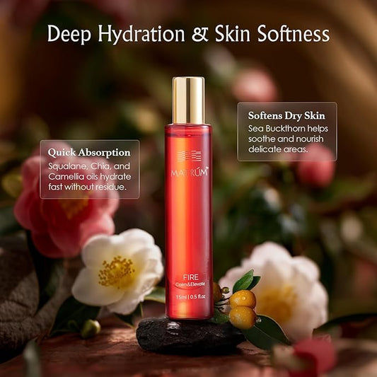 MATRUM Mental Clarity Essential Oil Roller Set Refresh and Elevate | Fire and Metal Element | Graperuit, Cinnamomum Leaf, Sweet Marjoram, Black Pepper, Lemon, Tea Tree, Frankincense, Mentholum