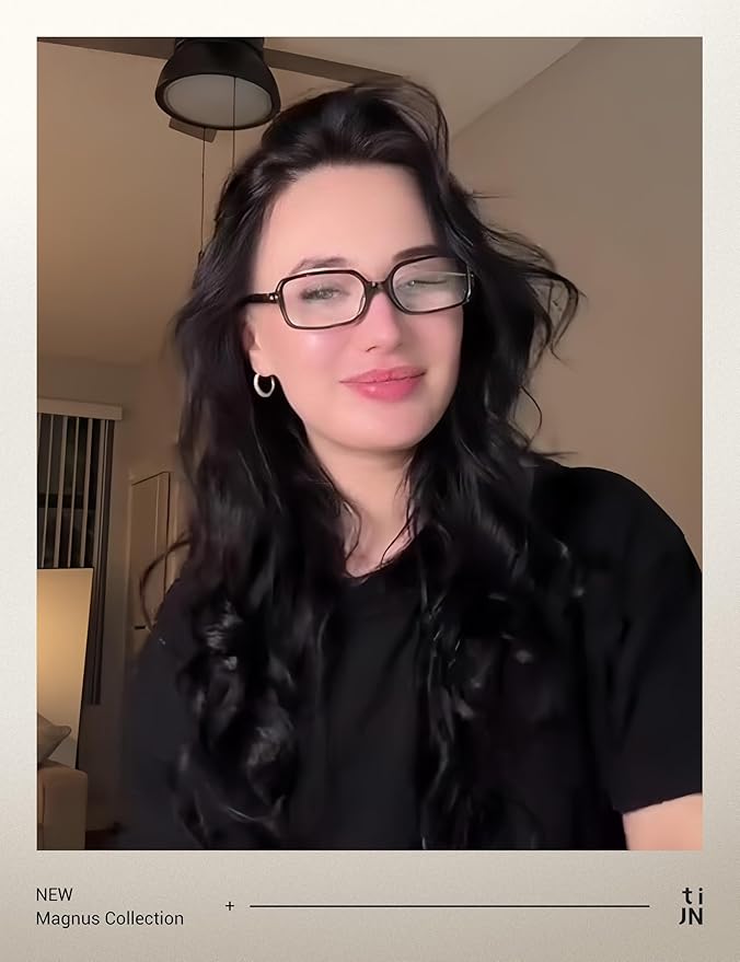 TIJN Olisa Blue Light Blocking Glasses for Women Men,Oval Glasses Frame Bluelight Glasses for Gaming/Computer/Screen