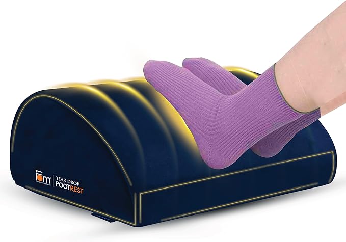 Friends of meditation Foot Rest for Office Chair | Foot Stool for Sofa | Ergonomic Foot Rest Under Table/Desk | Leg Resting Stool | Removable Cover | Blue