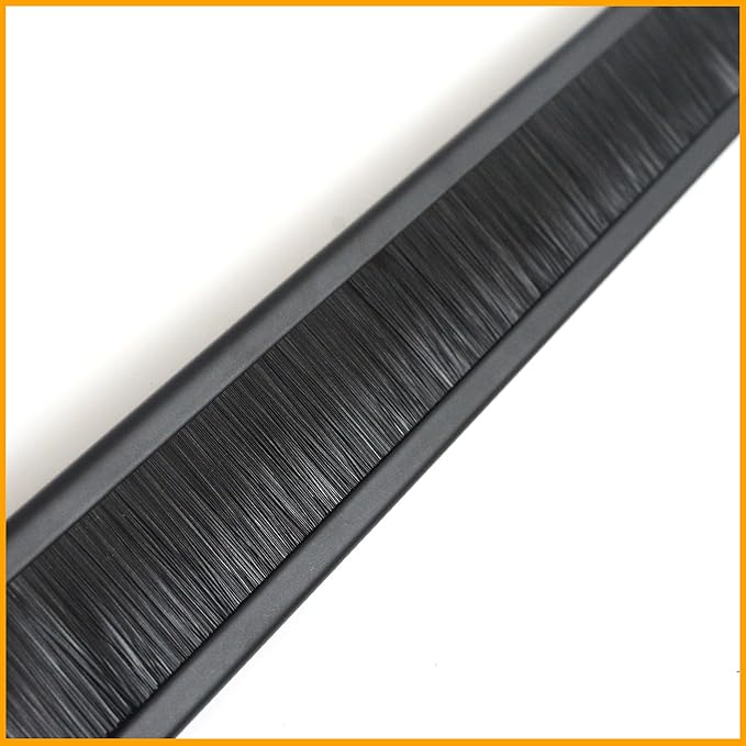 RIVECO 1U Brush Panels for Rack Cable Management, Server Rack Cable Organizer 1U Brush Managers for 19 Inch Network Rack Mount Black 2 PCS