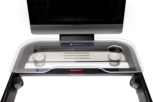 TFD The Tray | Compatible with Peloton Tread Plus ONLY, Made in USA | Walking Desk Attachment Holder for Laptop, Tablet, Phone, & Book - Exercise Workstation - Peloton Treadmill Accessories (Clear)