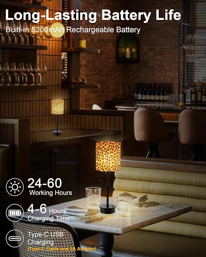 UMEXUS Cordless Table Lamp for Bedroom, Rechargeable Battery Operated Lights, Dimmable Touch Bedside Night Light Lamp for Nightstand Living Room Side End Table Outdoor Patio Home Decor