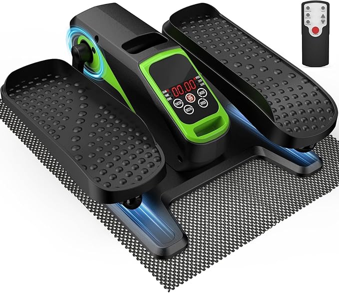 VIVURN-018 Under Desk Elliptical 5 Mode 12 Speed Low Impact Mini Electric Leg Exerciser As Seen on TV While Sitting for Seniors with Non-Slip Mat Quiet&Portable Seated Elliptical for Home and Office