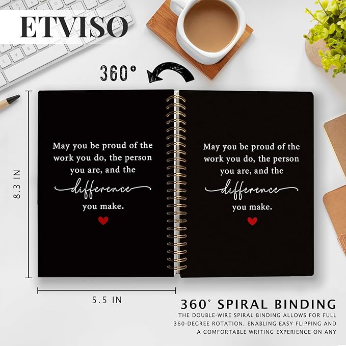 May You Be Proud of the Work You Do Notebook, Appreciation Gift for Coworkers Teachers Nurse Journal, Retirement Gifts for Woman Men Journal, Hardcover Spiral Notebooks 5.5x8.3 Inch