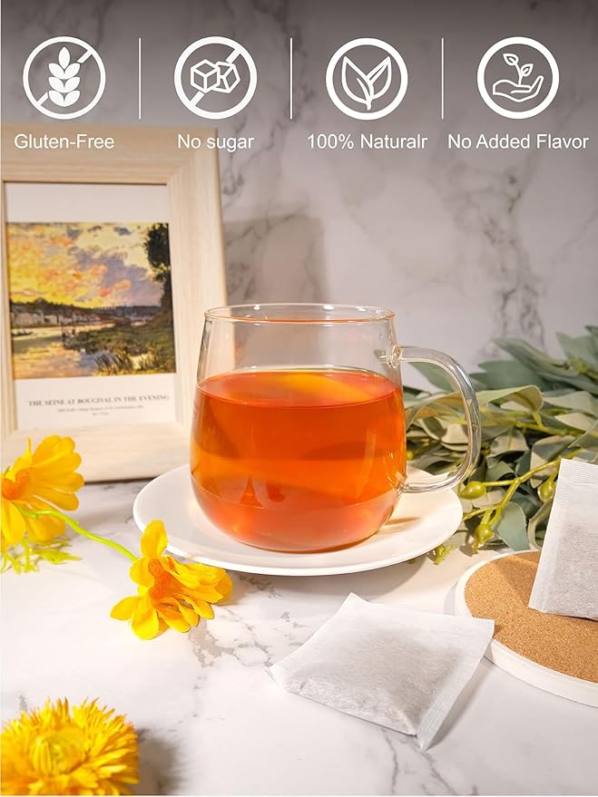 TeeLux Roasted Dandelion Root Tea with Milk Thistle, Smooth & Mellow Flavor, Rich Roasted Aroma, Caffeine Free, 100 Count