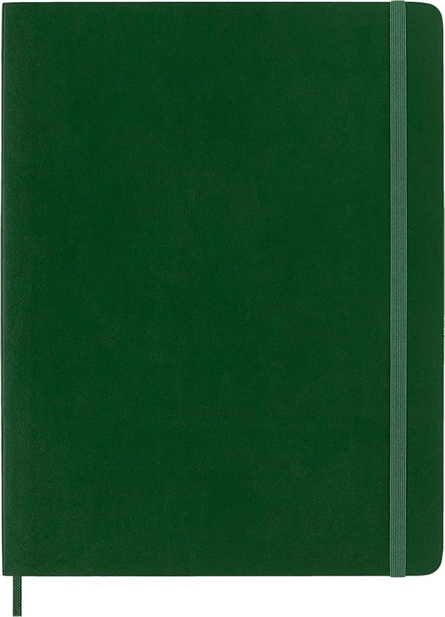 Moleskine Classic Notebook, Soft Cover, XL (7.5" x 9.5") Dotted, Myrtle Green, 192 Pages