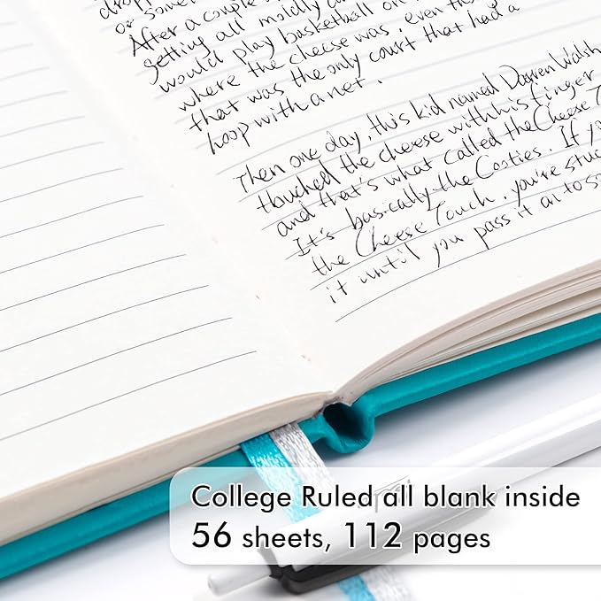 feela 3 Pack Pocket Notebook Journals with 3 Black Pens, A6 Mini Cute Small Journal Notebook Bulk Hardcover College Ruled Notepad with Pen Holder for Office School Supplies, 3.5”x 5.5”, Emerald