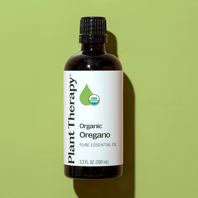 Plant Therapy Organic Oregano Essential Oil 100% Pure, USDA Certified Organic, Undiluted, Natural Aromatherapy, Therapeutic Grade 100 mL (3.3 oz)