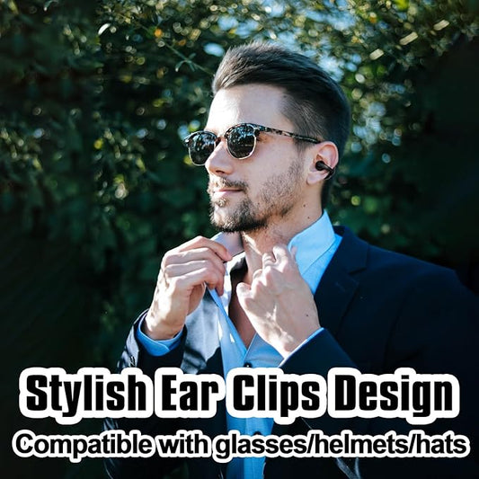 Ear Clip Wireless Earbuds Open Ear Headphones Bluetooth with Touch Control AI Noise Cancelling 30Hrs Playtime IPX4 Waterproof Lightweight Comfort Unisex for Sports Running & Workouts