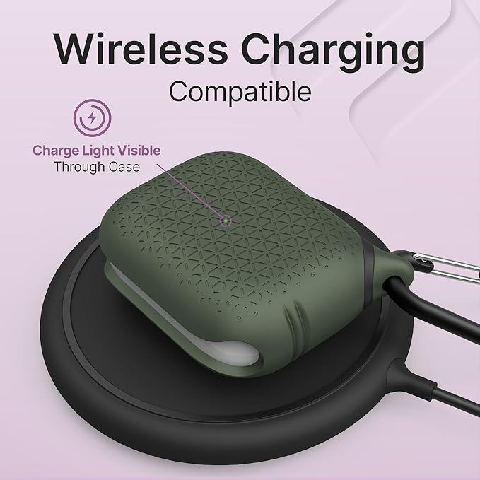 Catalyst Waterproof Case for AirPods Pro 2nd Generation and AirPods Pro 1st Generation - Wireless and USB-C Charging Compatible, One Piece Design, High Drop Protection Case with Carabiner