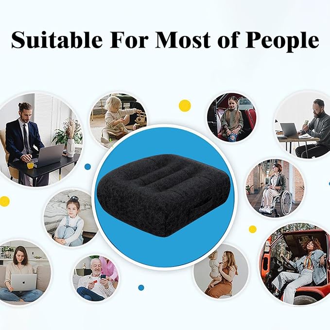 Super Thicken Car Seat Cushion for Adults/Office Chair Cushions/Butt Pillow for Car Long Sitting,Portable Car Seat Pad Fatigue Relief Suitable for Trucks,Cars,Office Chairs,Wheelchairs（Black）