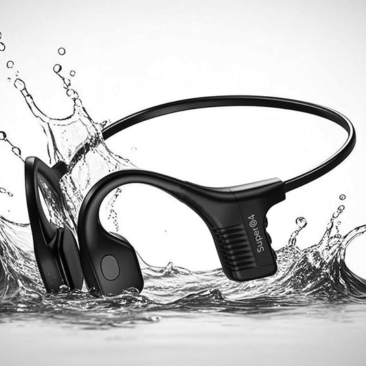 Upgraded Bone Conduction Headphones Bluetooth 5.3 Headset - IP68 Waterproof Wireless Headphone, 32G MP3 Memory, 12Hrs Sport Earphones for Swimming, AI Noise Cancel, Open-Ear Comfort