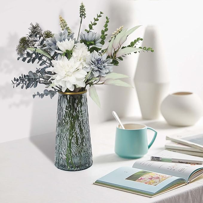 Leftover Fake Flowers in Vase,Artificial Flowers,Table Centerpieces for Dining Room,Fauk Flowers in Vase,Kitchen Decor,Coffee Table Decor