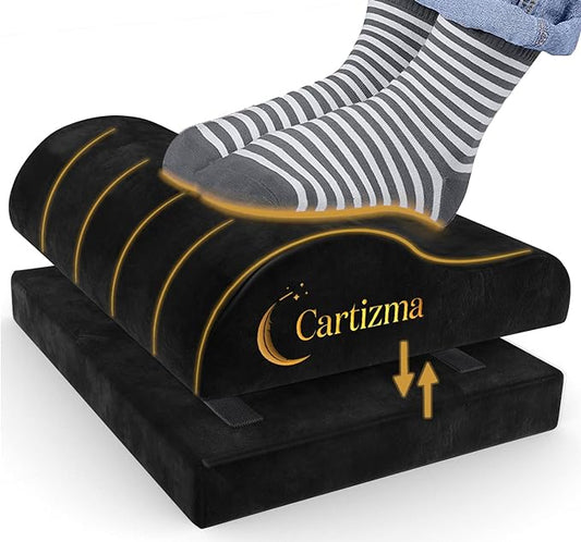 Foot Rest for Under Desk at Work-Ergonomic FootRest UnderDesk Foot Stool for Pain Relief with Washable Covers-Non-Slip Under Desk Footrest Office, Home & Travel-Adjustable Office Foot Rest