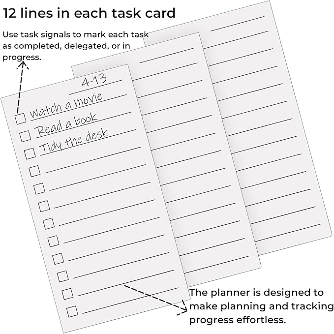 Goaste To Do List Planner with Bamboo Stand, Daily ToDo Checklist Notepad Organizer-100 Pieces Goal Cards, Productivity System Planners Notebook for School, Office Supplies