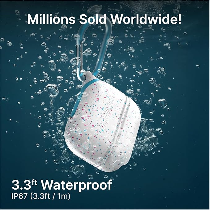 Catalyst Waterproof Case for AirPods Pro 2nd Generation and AirPods Pro 1st Generation - Wireless and USB-C Charging Compatible, One Piece Design, High Drop Protection Case with Carabiner