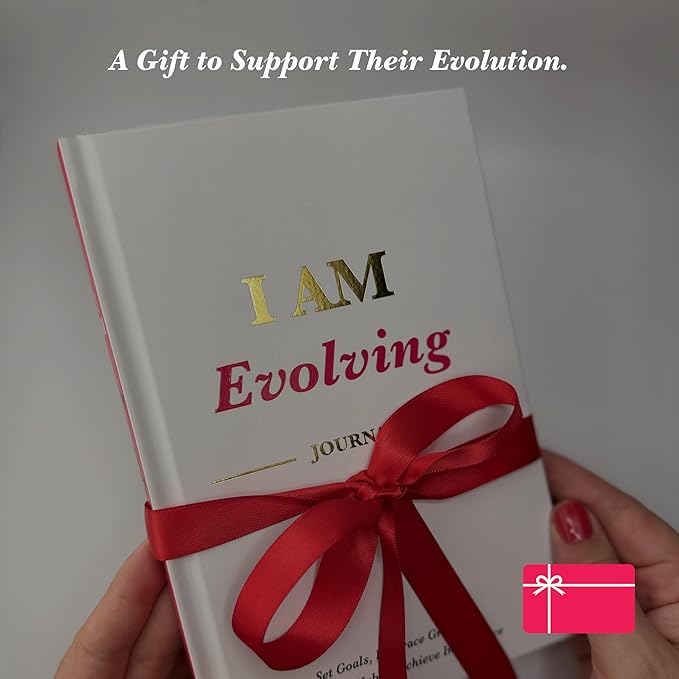 I AM Evolving Journal: Set Goals, Embrace Gratitude, Cultivate Habits, Achieve Inner Peace | Undated Gratitude Journal for Personal Development, Mindfulness, & Daily Reflection. (White)