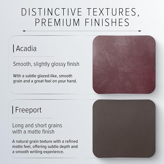 Gallery Leather Journal - Crafted in Maine, USA - Elegant Leather Writing Notebook with 192 Lined Pages - A Timeless Space for Your Thoughts - Acadia Burgundy, 9.75x7.5", Large Lined