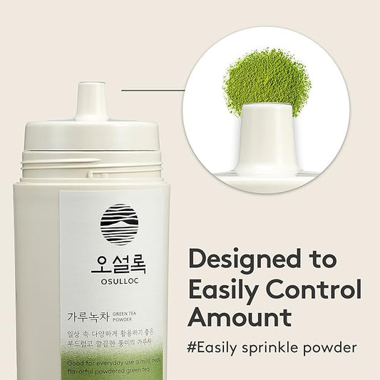 OSULLOC Matcha Powder (Unsweetened), Premium Organic (USDA) Pure Leaf Green Tea from Jeju, 1.41 oz, 40g