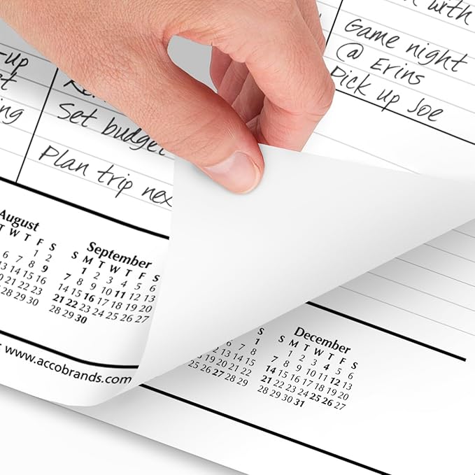 AT-A-GLANCE 2025 Desk Calendar, 3 Pack, Desk Pad, 21-3/4" x 17", Large, Ruled Blocks, Monthly (SK250025)