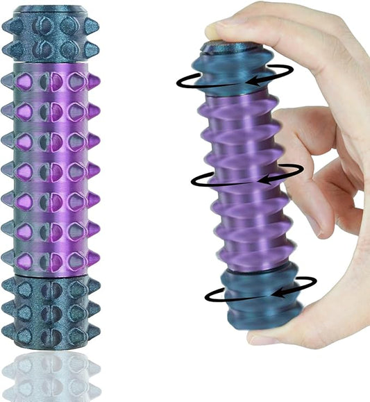 Little Pain Stim Ouchies Fidget Toys for Adults,3D Printed Spiky Pain Stim, Sensory Fidget for Stress & Anxiety Relief, ADHD, Autism,Office Desk Toys, Gifts for Men & Friends (Black Purple)