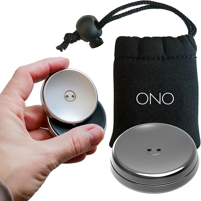 ONO Slider - Handheld Fidget Toy for Adults | Help Relieve Stress, Anxiety, Tension | Promotes Focus, Clarity | Compact, Portable Design (Natural - Stainless Steel)