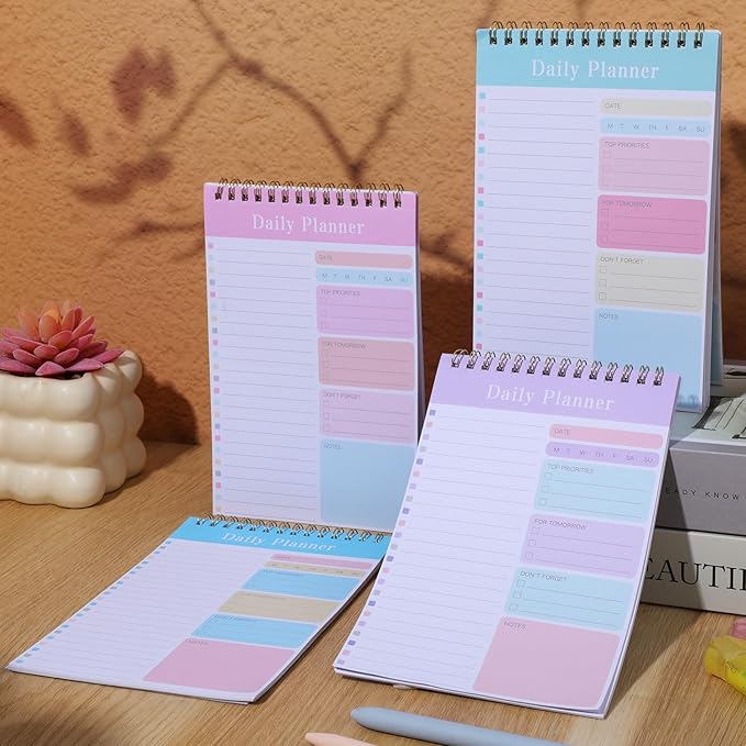 20-Pack Daily Planner Notepads – 5” x 8” Undated To-Do List Notebooks, 30 Sheets Each – PVC Cover & Premium Paper for Office and Home Organization