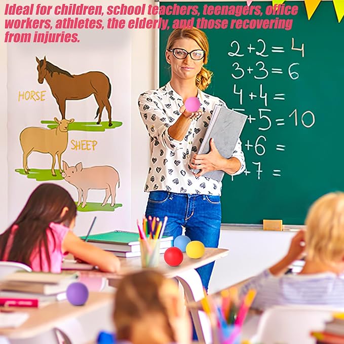 LovesTown 20 PCS Stress Balls Bulk, Slow Rising Sensory Fidget Toys Squeeze Balls Stress Relief Toys for Colleague Party Goodie Bag Stuffer Classroom Prize