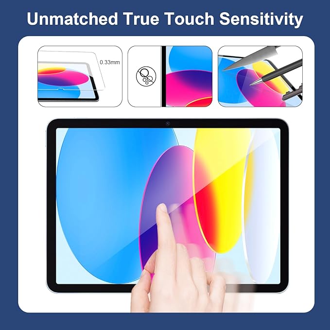 SIBEITU 2 Pack Screen Protector for iPad 11th A16 2025 & 10th Generation 10.9 Inch 2022, HD Clear 9H Hardness Tempered Glass Film Compatible with iPad 11/10 Gen, Scratch Resistent, Touch Sensitive