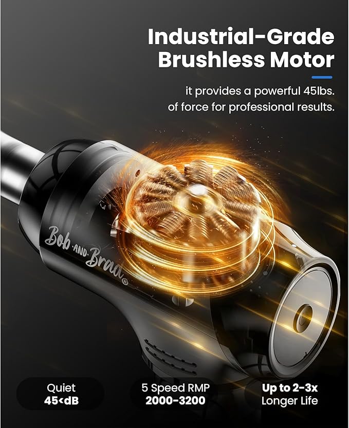 BOB AND BRAD T2 Max Massage Gun Deep Tissue with Metal Head, Professional Muscle Massage Gun Portable Percussion Electric Massager for Athletes for Home Gym Pain Relief