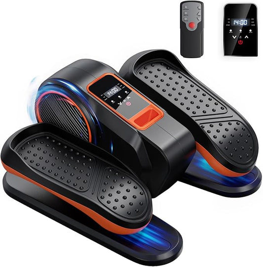 Under Desk Elliptical Machine, Ellipse Leg Exerciser as Seen on TV, LCD Display & 12 Adjustable Speed Ellipse Fit, Portable & Quiet Foot Pedal Exercise Machine, Mini Eclipse Leg Exerciser for Seniors