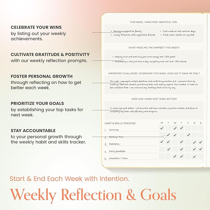 Gratitude Journal For Women & Men - Mental Health, Self Love & Self Care Journal - Morning - 5.8" x 8.3" - Mantra Planner