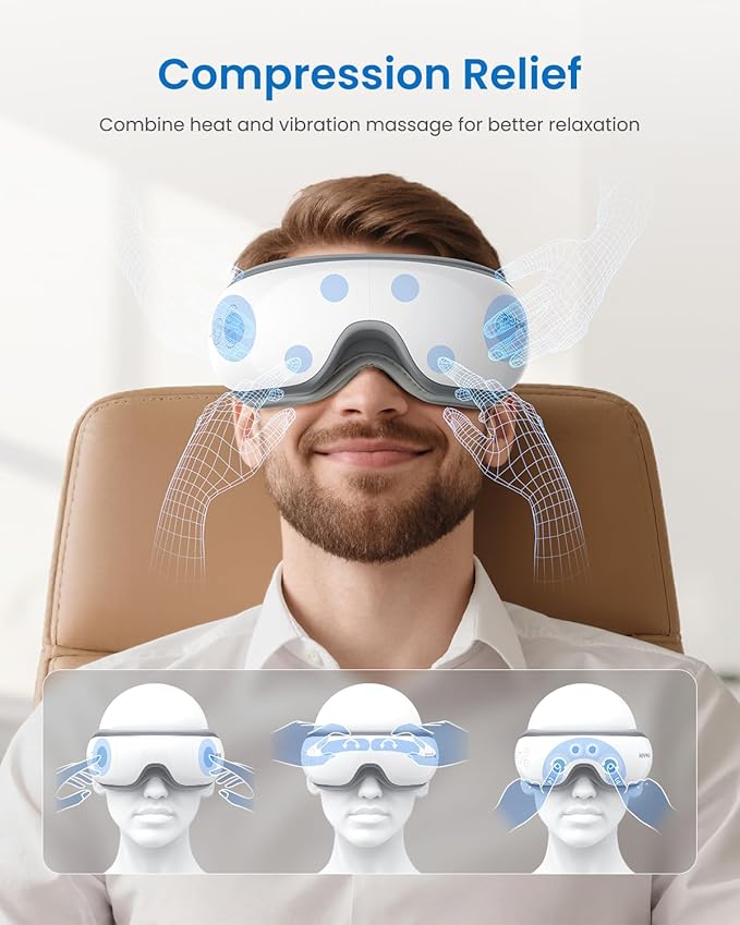 RENPHO Eyeris 1 Eye Massager with Heat, Birthday Gifts Eye Mask for Mom Dad Women Men Her Him, Smart Sleep Mask for Relax, Reduce Strain