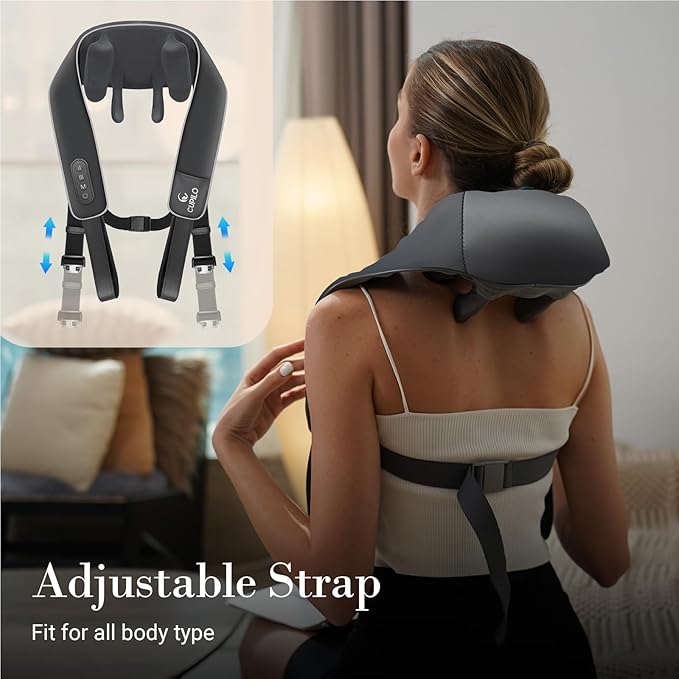 Cordless Neck Massager for Pain Relief - FSA Eligible HSA,2025 Upgraded Shiatsu Shoulder Back Massage with Wireless Remote Control,6D Deep Tissue Massage Pillow with Heat,Gift for Her,Him