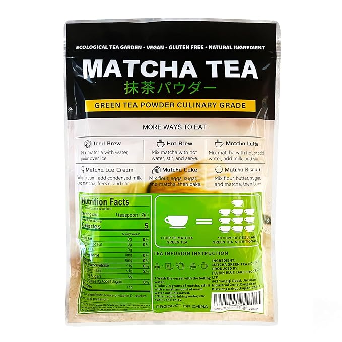 TIAN HU SHAN Matcha Green Tea Powder 15.3oz/434g, Starter Matcha Culinary For Lattes, Cooking, Baking