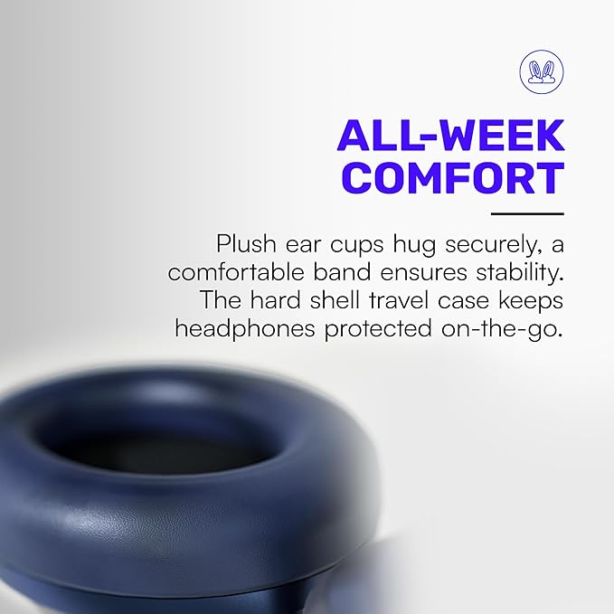 Raycon Pro Headphones with 60 Hours of Battery, 6 Microphones, Active Noise Cancellation, Awareness Mode, Multipoint Connectivity (Silk White)