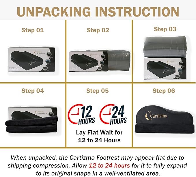 Ergonomic Foot Rest for Under Desk - Non-Slip, Adjustable, Washable Covers - Office, Home & Travel