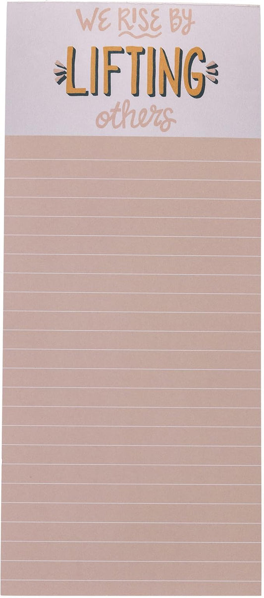 Graphique “We Rise” Magnetic Notepad | 100 Tear-Away Sheets | Grocery, Shopping, To-Do List | Magnetic Writing Pad for Fridge, Kitchen, Office | Lined Paper | Great Gift | 4” x 9.25”